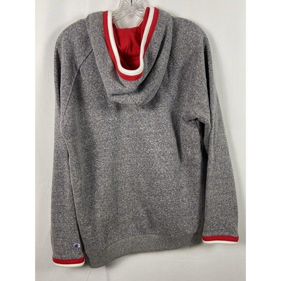 Ohio State Buckeyes Hoodie Pullover Sz M Champion Grey Red White Hand Warmer - Picture 5 of 11